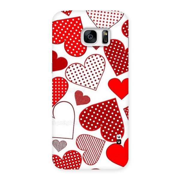 Style Hearts Back Case for Galaxy S7 Edge