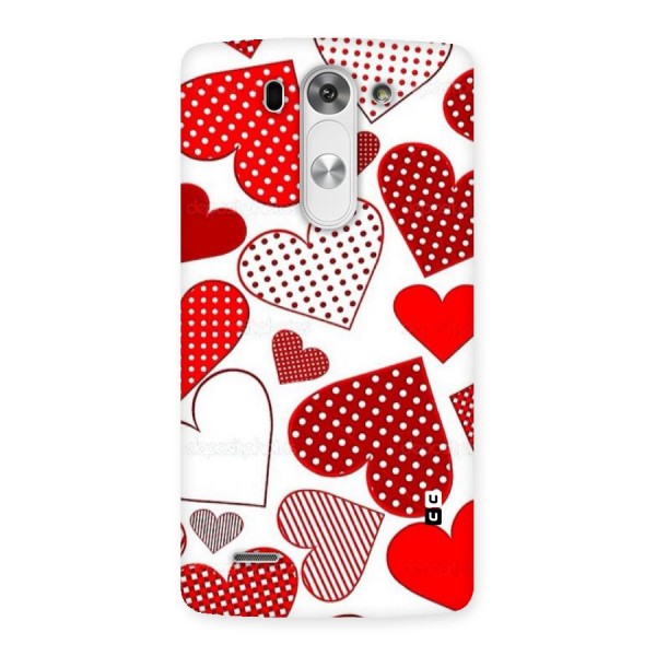 Style Hearts Back Case for LG G3 Beat