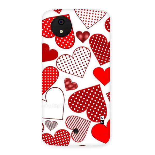 Style Hearts Back Case for Micromax Canvas A1