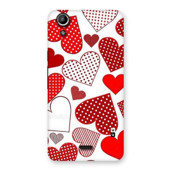 Style Hearts Back Case for Micromax Canvas Selfie Lens Q345