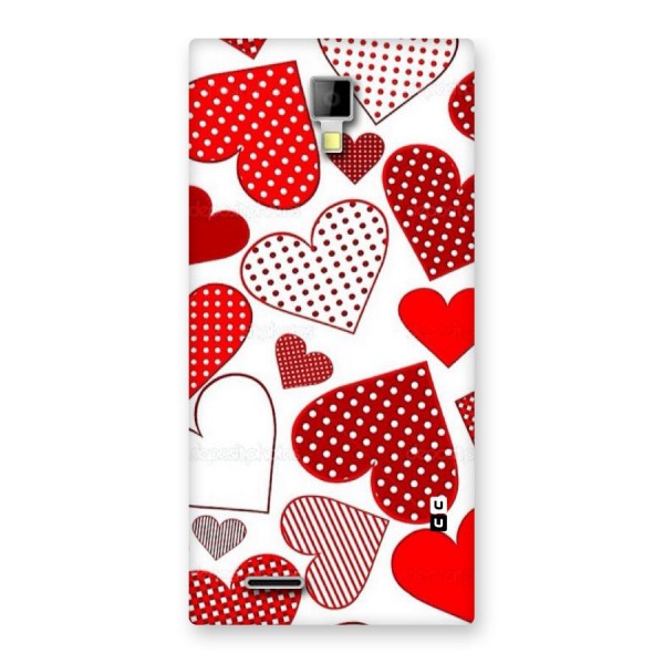 Style Hearts Back Case for Micromax Canvas Xpress A99