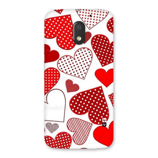 Style Hearts Back Case for Moto E3 Power