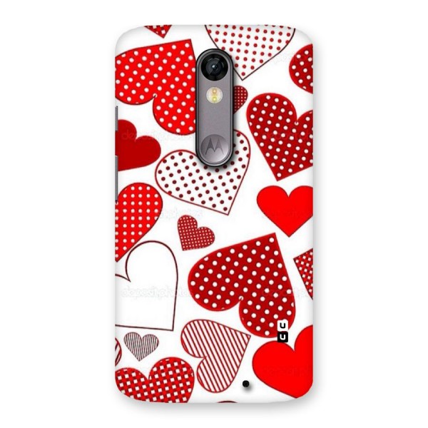 Style Hearts Back Case for Moto X Force