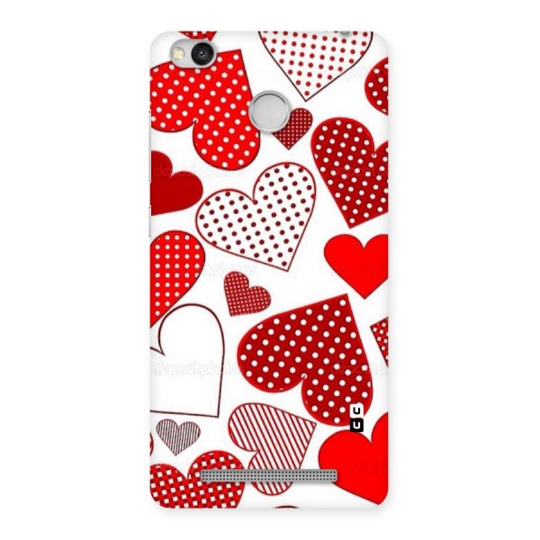 Style Hearts Back Case for Redmi 3S Prime