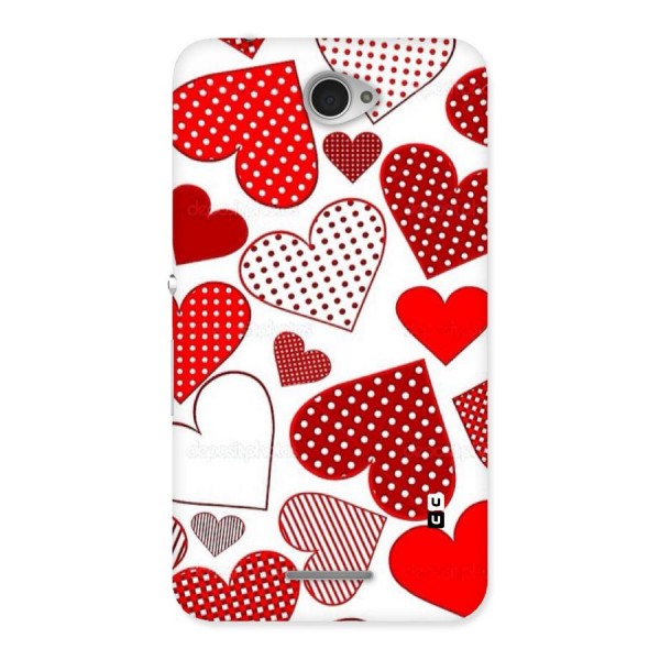 Style Hearts Back Case for Sony Xperia E4