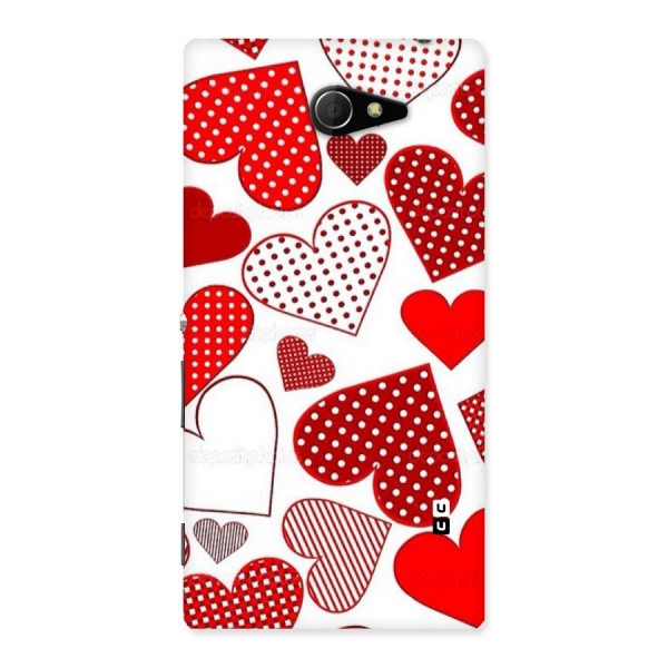 Style Hearts Back Case for Sony Xperia M2