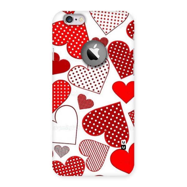 Style Hearts Back Case for iPhone 6 Logo Cut