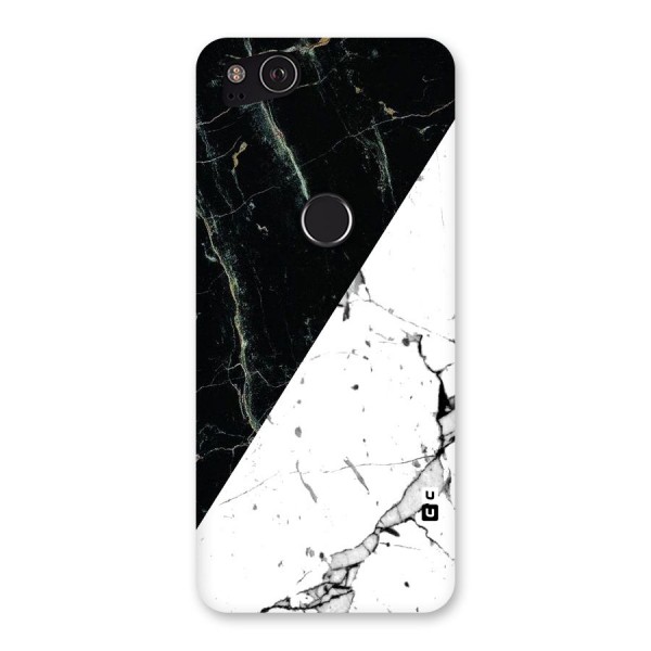 Stylish Diagonal Marble Back Case for Google Pixel 2