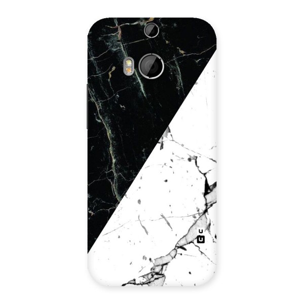 Stylish Diagonal Marble Back Case for HTC One M8