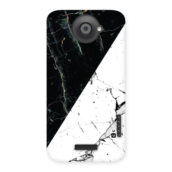 Stylish Diagonal Marble Back Case for HTC One X