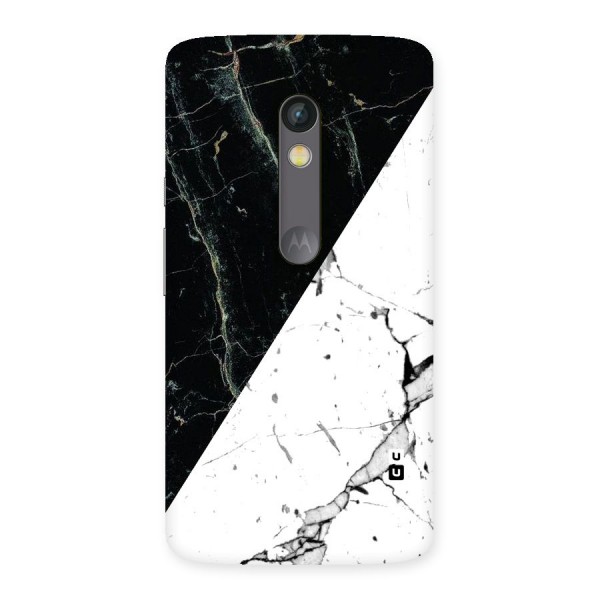 Stylish Diagonal Marble Back Case for Moto X Play