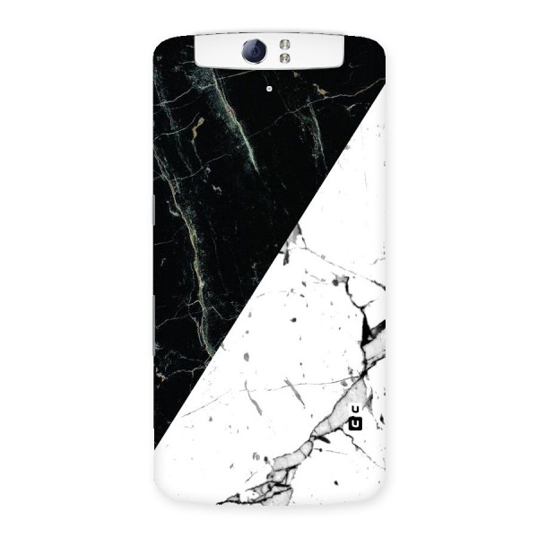 Stylish Diagonal Marble Back Case for Oppo N1