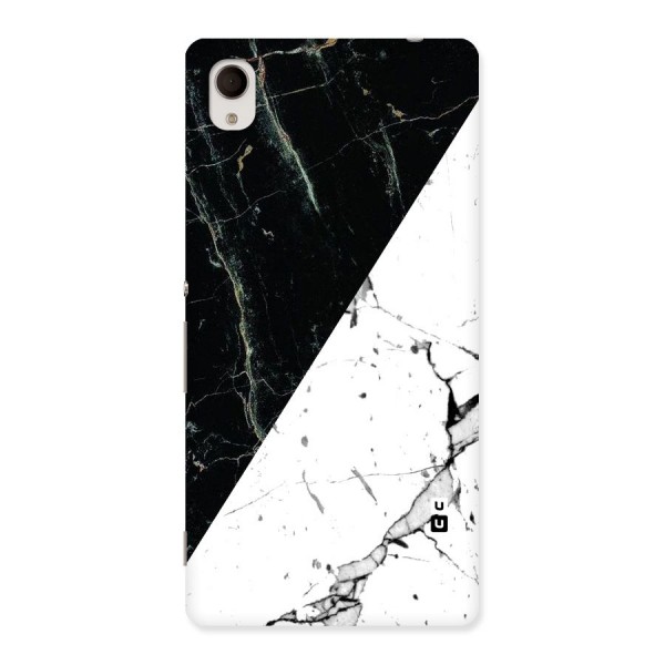 Stylish Diagonal Marble Back Case for Sony Xperia M4