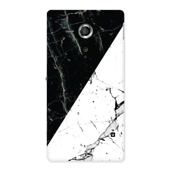 Stylish Diagonal Marble Back Case for Sony Xperia SP