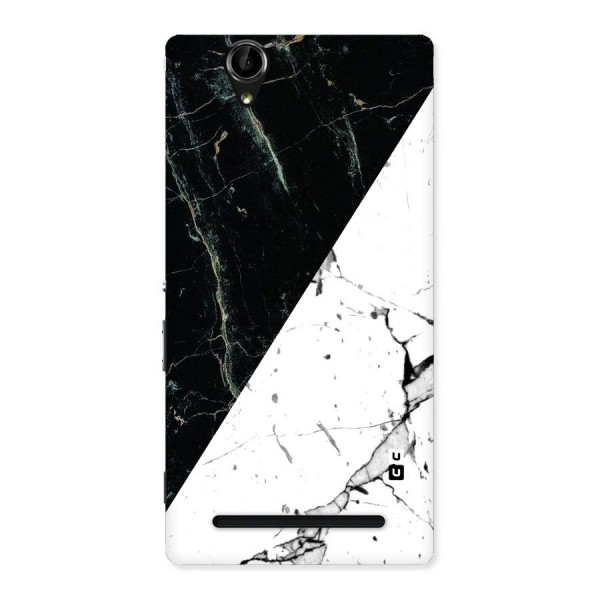 Stylish Diagonal Marble Back Case for Sony Xperia T2