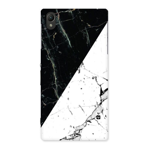 Stylish Diagonal Marble Back Case for Sony Xperia Z1
