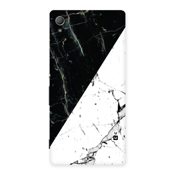 Stylish Diagonal Marble Back Case for Xperia Z3 Plus
