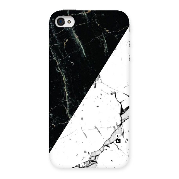 Stylish Diagonal Marble Back Case for iPhone 4 4s