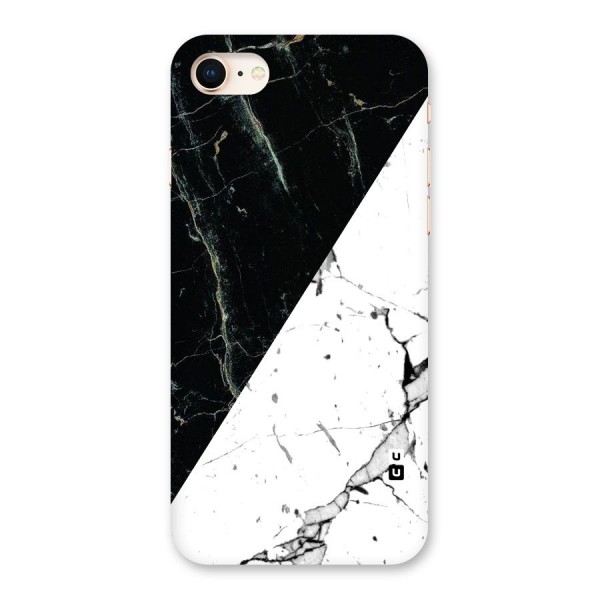 Stylish Diagonal Marble Back Case for iPhone 8