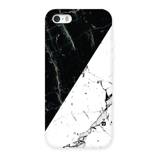 Stylish Diagonal Marble Back Case for iPhone SE