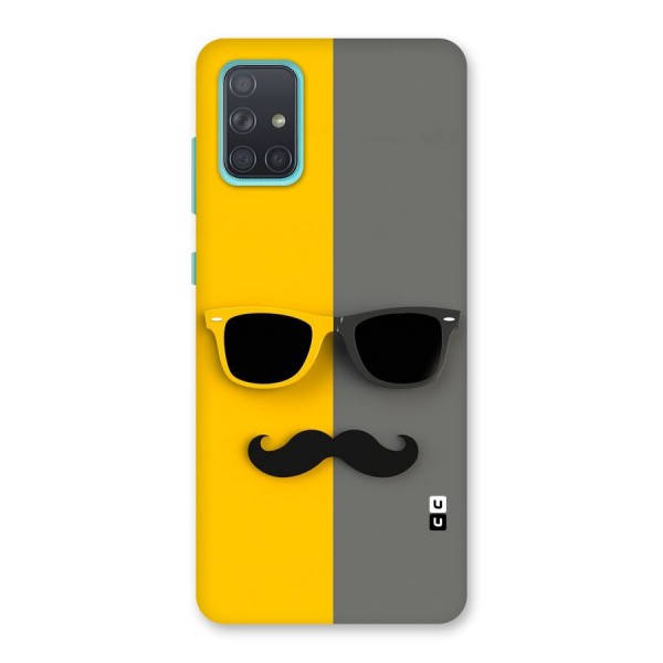 Sunglasses and Moustache Back Case for Galaxy A71