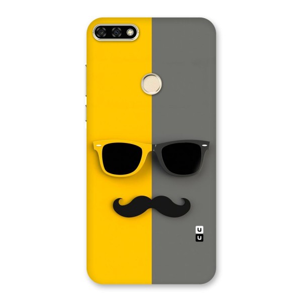 Sunglasses and Moustache Back Case for Honor 7A