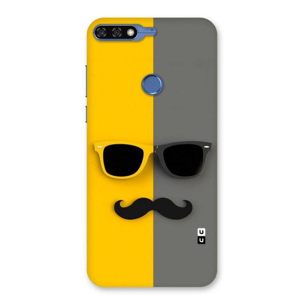 Sunglasses and Moustache Back Case for Honor 7C