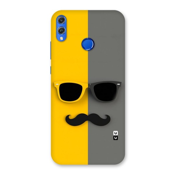 Sunglasses and Moustache Back Case for Honor 8X