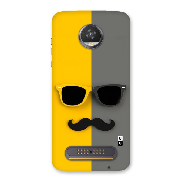 Sunglasses and Moustache Back Case for Moto Z2 Play
