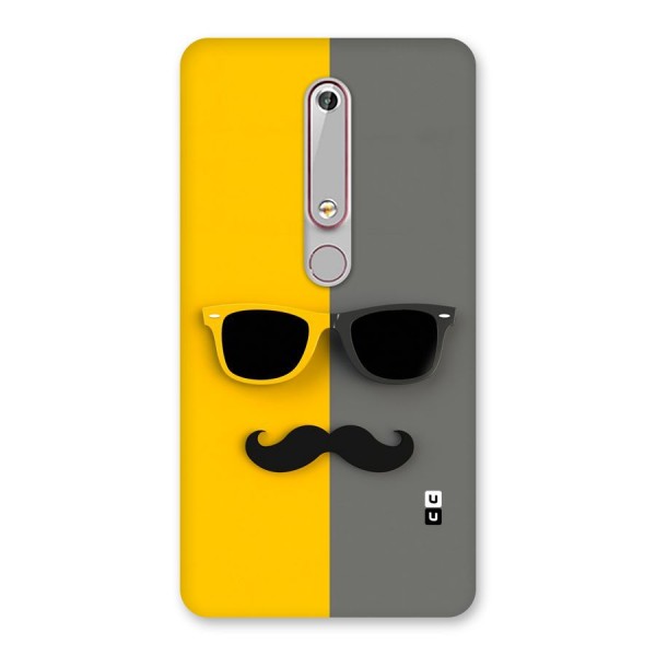Sunglasses and Moustache Back Case for Nokia 6.1