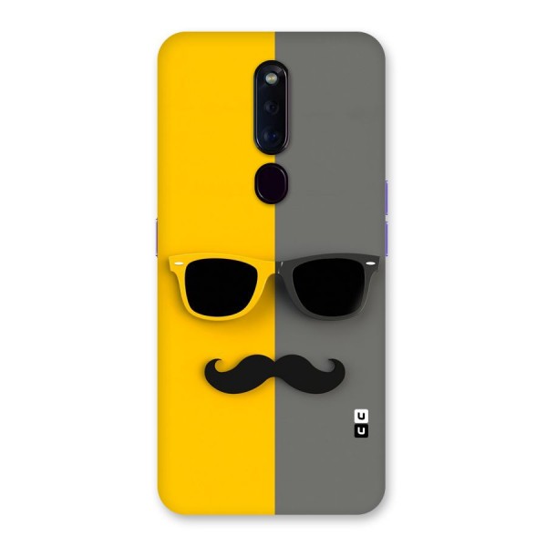 Sunglasses and Moustache Back Case for Oppo F11 Pro