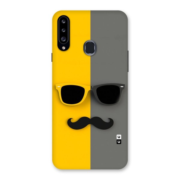 Sunglasses and Moustache Back Case for Samsung Galaxy A20s
