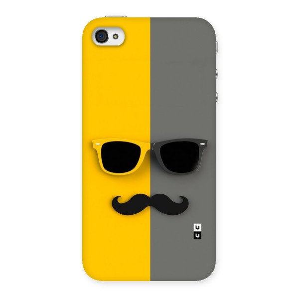 Sunglasses and Moustache Back Case for iPhone 4 4s