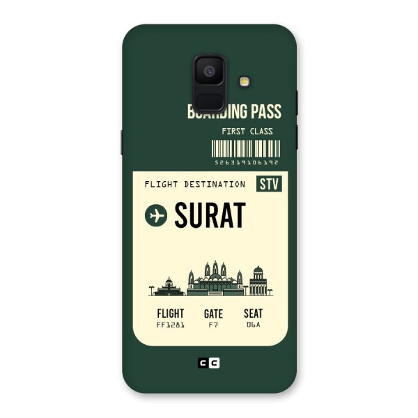 Surat Boarding Pass Back Case for Galaxy A6 (2018)