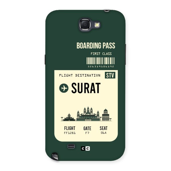 Surat Boarding Pass Back Case for Galaxy Note 2