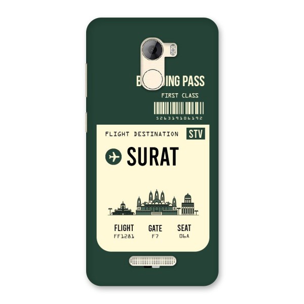 Surat Boarding Pass Back Case for Gionee A1 LIte