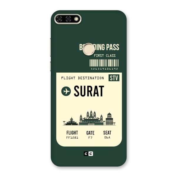 Surat Boarding Pass Back Case for Honor 7A
