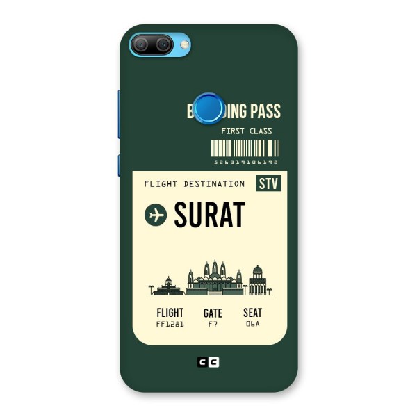 Surat Boarding Pass Back Case for Honor 9N