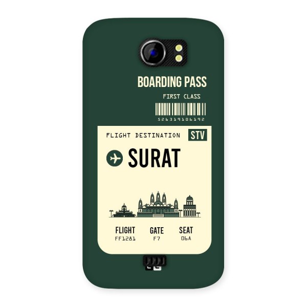 Surat Boarding Pass Back Case for Micromax Canvas 2 A110
