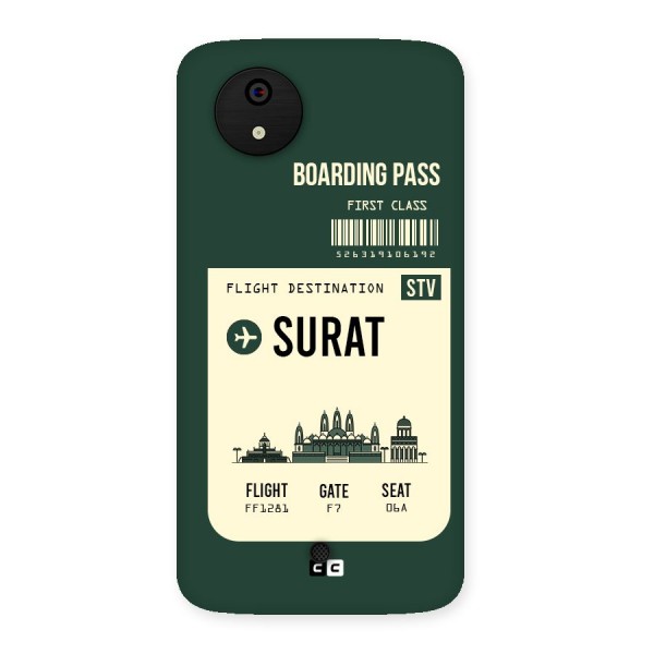 Surat Boarding Pass Back Case for Micromax Canvas A1