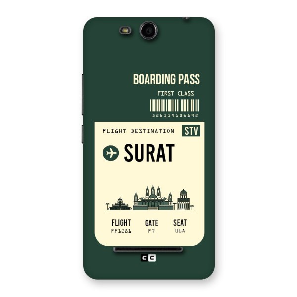 Surat Boarding Pass Back Case for Micromax Canvas Juice 3 Q392
