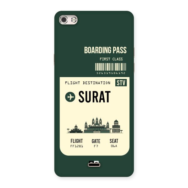 Surat Boarding Pass Back Case for Micromax Canvas Silver 5