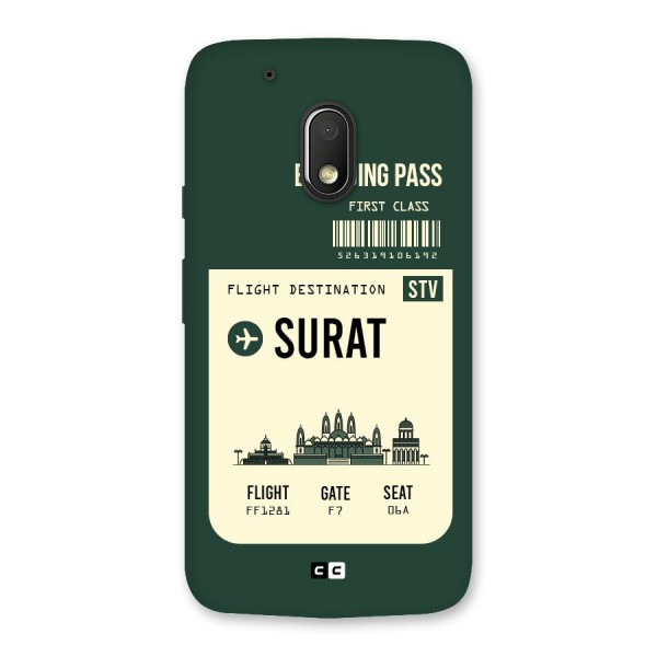 Surat Boarding Pass Back Case for Moto G4 Play