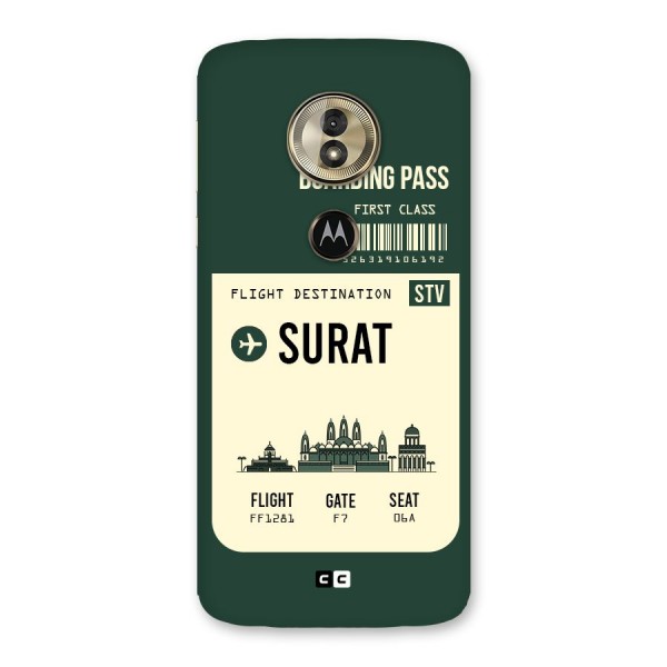 Surat Boarding Pass Back Case for Moto G6 Play