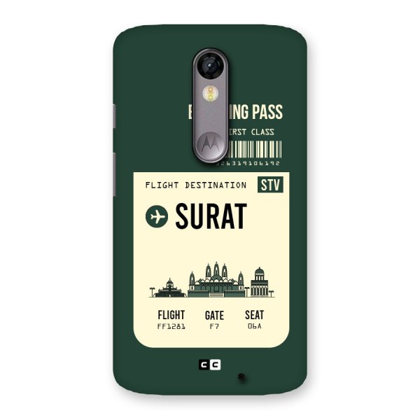 Surat Boarding Pass Back Case for Moto X Force