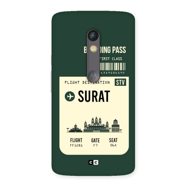 Surat Boarding Pass Back Case for Moto X Play