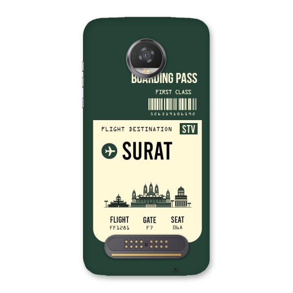 Surat Boarding Pass Back Case for Moto Z2 Play