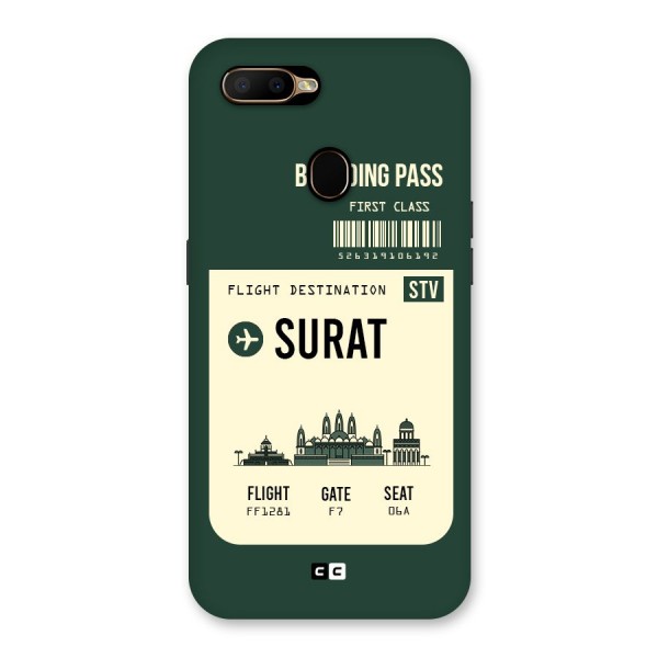 Surat Boarding Pass Back Case for Oppo A5s