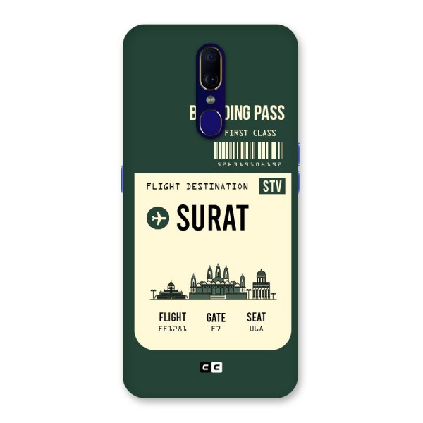 Surat Boarding Pass Back Case for Oppo A9