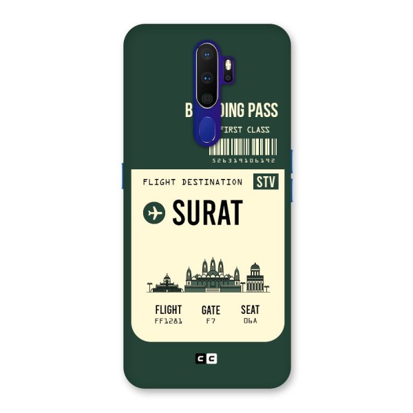 Surat Boarding Pass Back Case for Oppo A9 (2020)